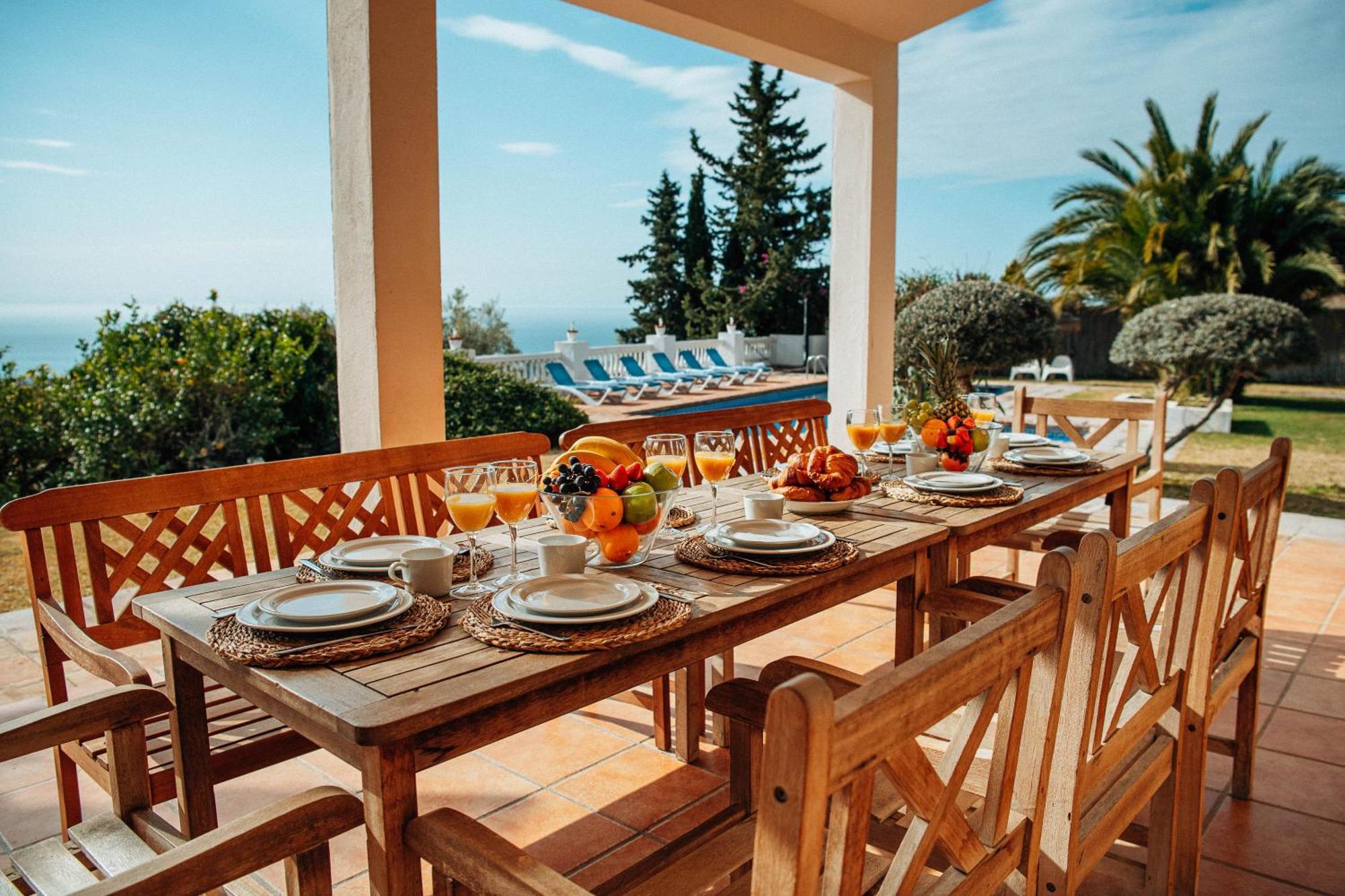 מאלגה Gran Villa Con Vistas Al Mar Y Piscina Privada מראה חיצוני תמונה