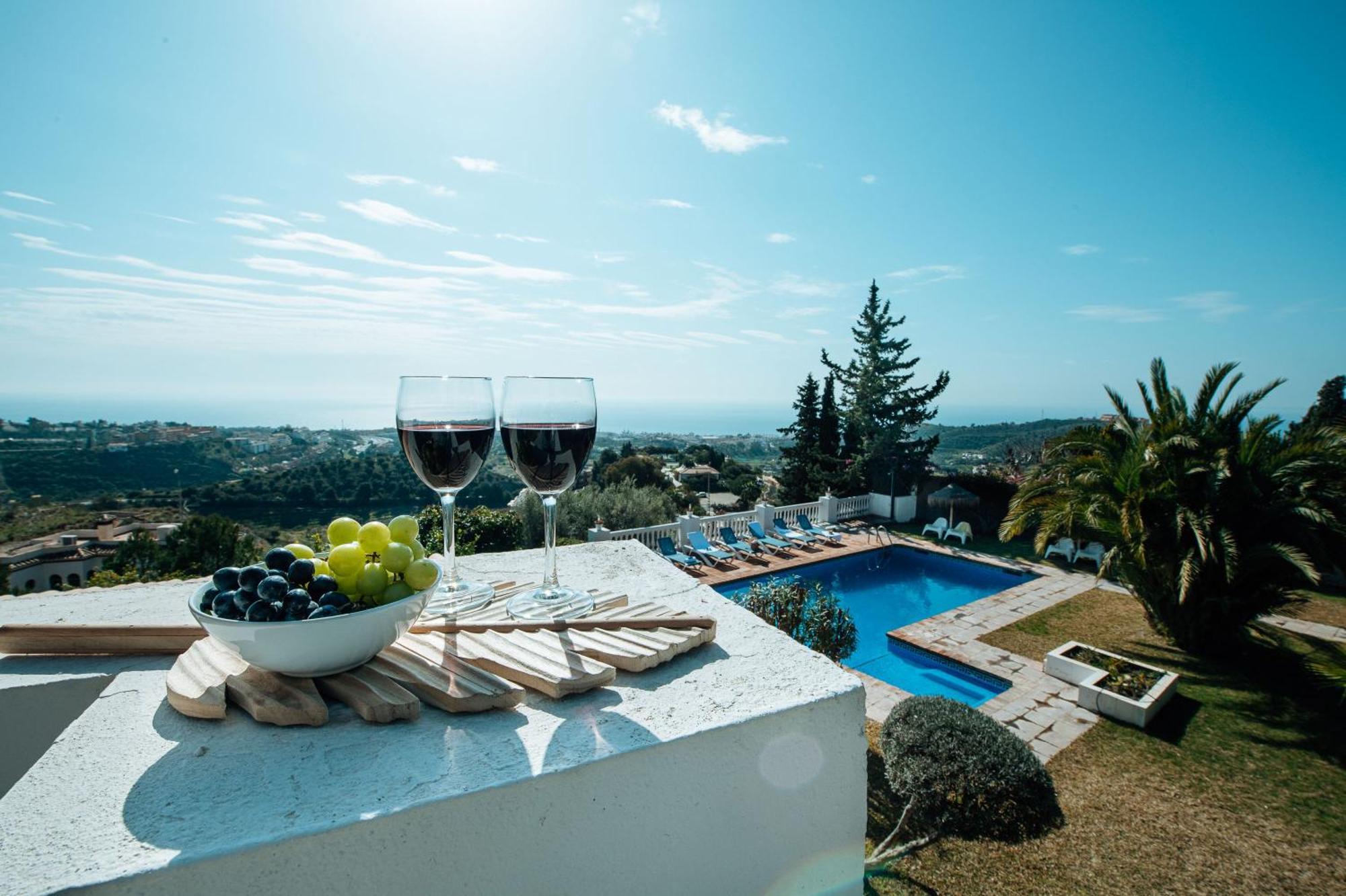 מאלגה Gran Villa Con Vistas Al Mar Y Piscina Privada מראה חיצוני תמונה